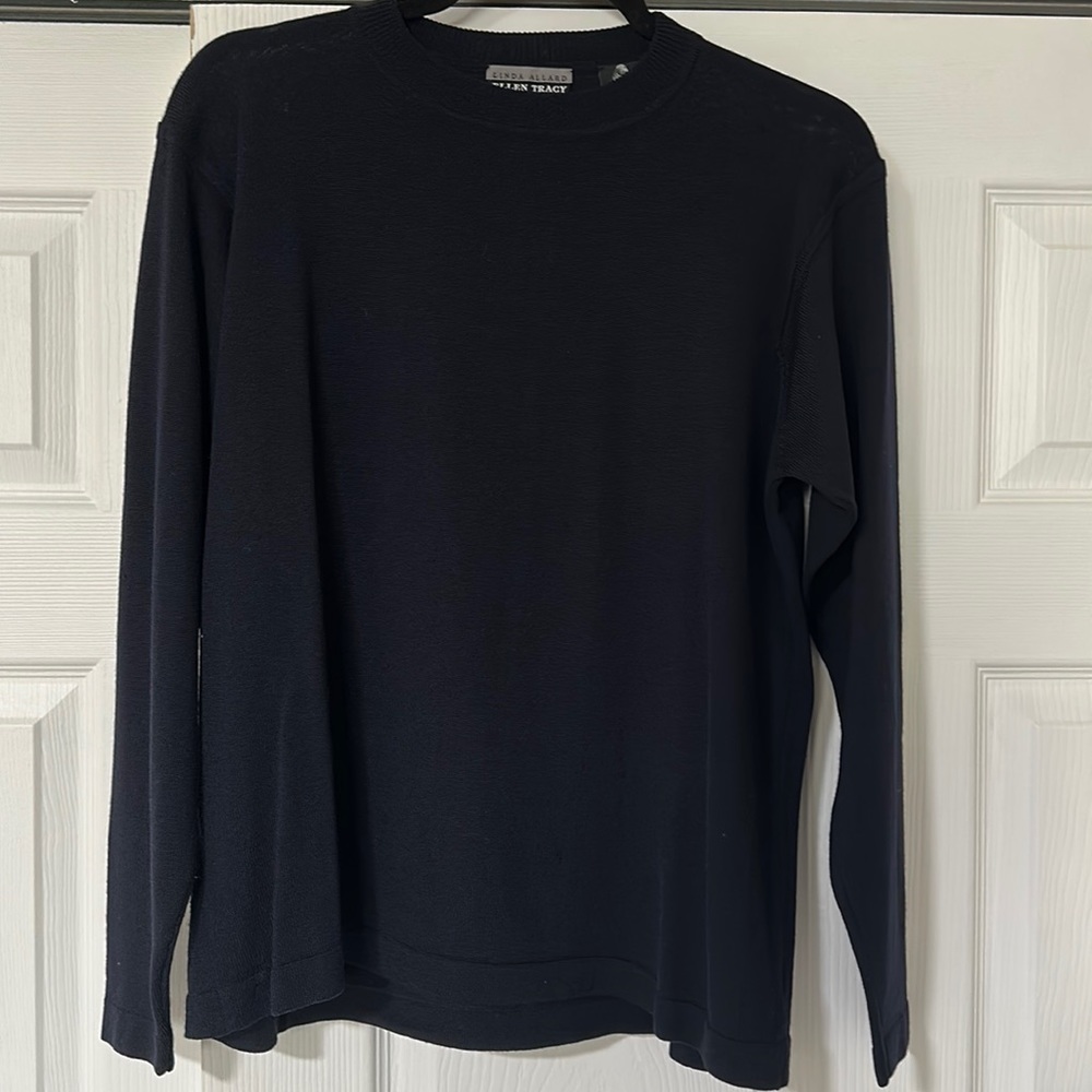 Navy Blue Linda Allard Ellen Tracy sweater